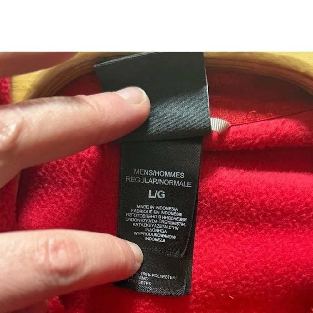 The North Face TKA 100‎ Glacier Full Zip Fleece Jacket Red Mens Size Large